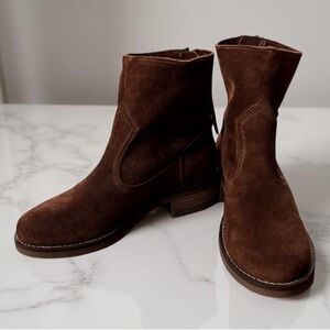 Brown Suede Antonia de Fabia Ankle Boots